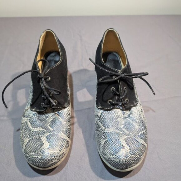 Eject Prophecy Aryn Trail Mark Oxford Pump Black and Metallic Women Size 41 - Picture 1 of 10